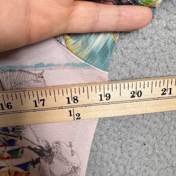 Johnny Was Top Womens S Pink Angelica‎ Stripe Favorite Short Sleeve Tee Bamboo - Picture 9 of 10